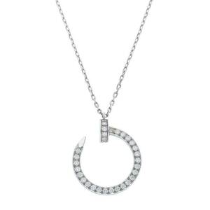 カルティエ Cartier ジュストアンクル /JUSTE UN CLOU NECLACE K18WGダイヤモンドネックレス 中古 SS13