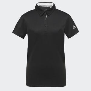 adidas Golf(アディダスゴルフ)速乾 吸汗 レディース 半袖ポロシャツ EVM70(ブラック)ＸＬ