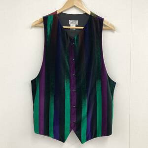 90s VINTAGE GIANNI VERSACE イタリア製 ベロア 総柄 ベスト ジレ 48 (Lサイズ) ジャンニ ベルサーチ ヴェルサーチ ビンテージ 3030169