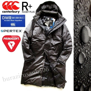 メンズ L ◆未使用 定価41,800円 canterbury カンタベリー PRIMALOFT 高機能中綿 フーデッド インサレーションコート PERTEX 耐久撥水DWR