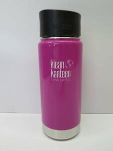 ⑪未使用保管品　klean kanteen クリーンカンティーン ワイドインスレート 16oz 473ml ワイルドオーキッド（ピンク系）漏れ防止キャップ