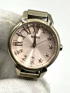 【電池切れ】SEIKO WIRED　セイコー　ワイアード　7N82-0GL0　　スター ピンク文字盤 クォーツ レディース 腕時計　　ケース：2.4