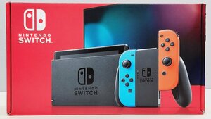 ☆【1】初期化済み Nintendo Switch/ニンテンドースイッチ 新型 ジョイコン ネオンブルー/ネオンレッド 同梱不可 1円スタート