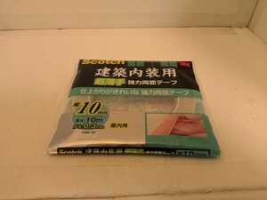 3M社　Scotch　建築内装用　超薄手強力両面テープ　幅10mm 長さ10m 厚み0.3mm 屋内用