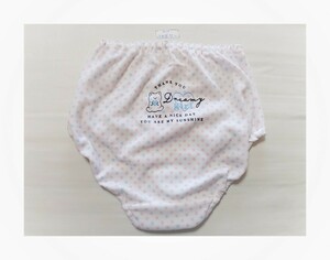 ★新品★ 165 ショーツ 女児 ホワイト ドット 水玉 くま 白 キッズ ティーン ジュニア インゴム ブルマ型 