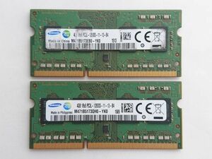 中古品SAMSUNGメモリ1R×8 PC3L-12800S-11-13-B4★4G×2枚 計8GB