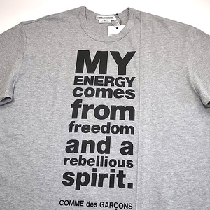 COMME des GARCONS「MY ENERGY comes from freedom and a rebellious spirit」Tシャツ sizeXL