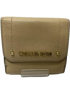 MICHAEL KORS◆3つ折り財布/-/BEG/無地/レディース/35H8GYEF2L