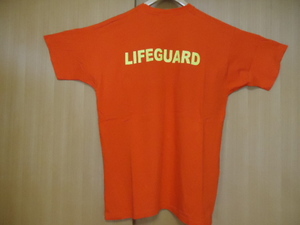 即決　ハワイ　LIFEGUARD　ライフガード　スタッフ　Ｔシャツ　オレンジ色　ＸＬ　①