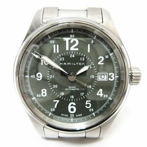 良品 HAMILTON ハミルトン H705950 カーキフィールド AT 裏スケ 自動巻き SS カーキ文字盤 メンズ 腕時計 