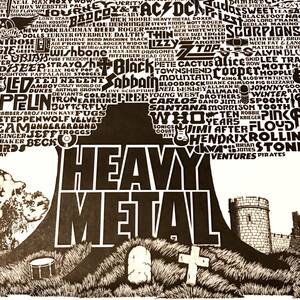 “HEAVY METAL” BURTONヘヴィーメタル ポスター メタリカ アイアンメイデンQUEEN KISSツェッペリンモトリークルOZZYAC/DCディープパープル