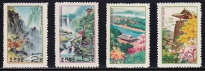 16 北朝鮮【未使用】＜「1973 SC#1147-50 平壌モランヒルの風景」 4種完 ＞
