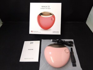 ● iMOLL MAGIC S 電動 爪切り ネイルケア USB 充電式 爪ケア コンパクト 子供 御年寄 男女 兼用 介護にも ピンク 中古 美品 ③