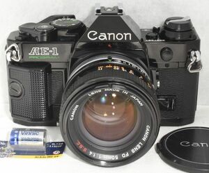 【整備/性能測定済】Canon AE-1 PROGRAM ブラック＋FD50mmF1.4 S.S.C._P,S,機能OK(3397678_118)