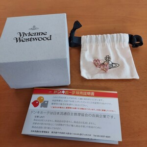 未使用 Vivienne Westwood ヴィヴィアンウエストウッド ピアス 62010074 ゴールド ピンク ペトラ 