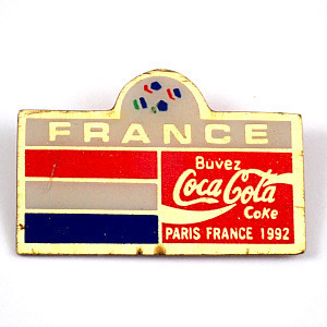 ピンバッジ・オランダ国旗フランス大会ワールドカップサッカーコーラ1992年◆フランス限定ピンズ◆レアなヴィンテージものピンバッチ