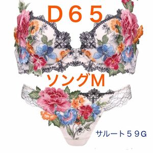 サルート　D65　ソング　M　【フォークロア】　PI　59G　ワコール　店舗限定商品　メインカラー　Tバック