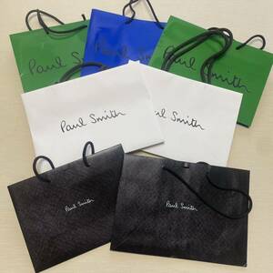 ポールスミス　Paul Smith 紙袋 ショップ袋 ショッパー ブランド紙袋 袋 青 緑 白 黒