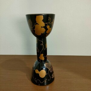 小鼓 和楽器 能楽 時代物 鉋目 瓢箪柄 蒔絵 純邦楽