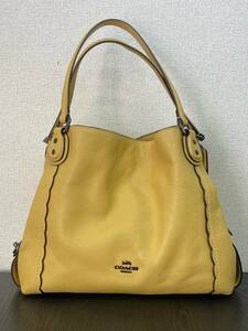 COACH コーチ イーディー トートバッグ B1892-29800 ショルダーバッグ ハンドバッグ レザー イエロー 黄色