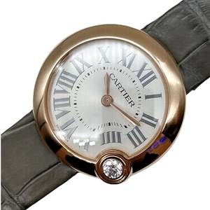 カルティエ Cartier バロンブランドゥ WGBL0005 ピンクゴールド K18ピンクゴールド アリゲーター 腕時計 レディース 中古