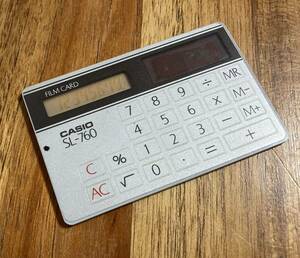 昭和レトロ品　　1983年　CASIO カード電卓　SL-760 ジャンク品　送料無料