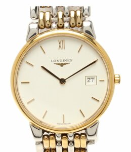 訳あり ロンジン 腕時計　 グランドクラシック L5.632.3 クオーツ ホワイト メンズ LONGINES [0502]