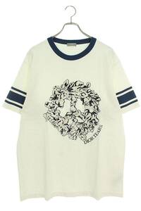 ディオール DIOR 393J696F0849 サイズ:XL 刺繍デザインリンガーTシャツ 中古 OM10