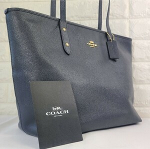 コーチ COACH トートバッグ メンズ サフィアーノレザー 紺色