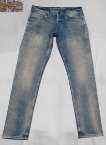 DENHAM デンハム RAZOR SLIM FIT GRARSS　ブルーセルビッジ デニムジーンズ　青耳　ストレッチ　W32