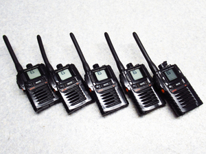無線機 5台セット 八重洲無線 SR70A ブラック スタンダードホライゾン 特定小電力トランシーバー 特小 無線 管理6X0501I-B1