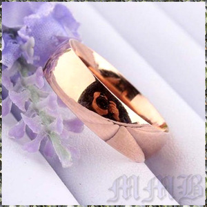 [RING] Pink Gold Plated Smooth Round 6mm スムース 甲丸 ピンク ゴールド リング 28号 (4.5g)