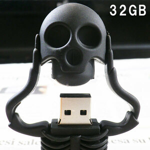 新品 スカル ドクロ 骸骨 usbメモリ USBメモリ フラッシュメモリ 32GB 面白い雑貨 プレゼント ビンゴ景品 匿名配送 送料無料