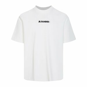 JIL SANDER+ 半袖 Tシャツ ジルサンダー 半袖 ロゴT 白 簡約 コットンTシャツ Mサイズ