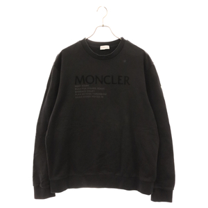 MONCLER モンクレール フロントロゴデザイン クルーネックスウェット ブラック G20918G00048 899FL