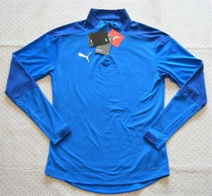 プーマ　PUMA　DRYCELL　トレーニング用高機能ジップネックフィットシャツ　長袖　青色　サイズ M　吸水速乾/ストレッチ機能　定価 6,600円