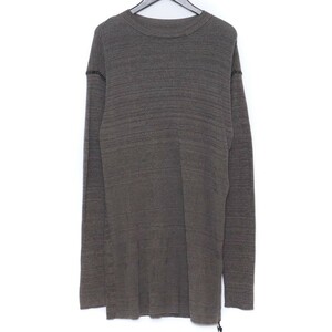 未使用 THE VIRIDI ANNE 12G STITCHED SWEATER サイズ3 グレー VI-3729-07 ザヴィリジアン ドライタッチプルオーバーニット セーター