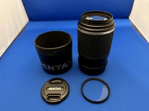 [中古]ペンタックス Pentax smc PENTAX-FA 645 200mm F4 前後キャップ フード 保護フィルター付き 中判レンズ 
