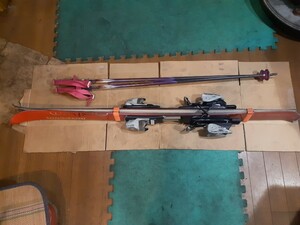 ロシニョール　スキー板　AXIUM happYTail 140cm ロシニョール　ポール113cm 2点セット