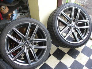 レクサス IS F-SPORT 純正 リア用ホイール 2本set 18×8.5J 5H-P.C.D114.3 IS250 IS350 20系 30系 255/35R18 5分山残 used 格安 