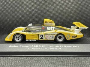 ＜MC＞R 1／43 ルマン⑤ ixo Alpine Renault A442B #2 winner Le Mans 1978 D. Pironi J.P Jaussaud　アルピーヌ・ルノー