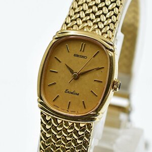 セイコー エクセリーヌ 1221-5890 クォーツ レディース腕時計 ゴールド
