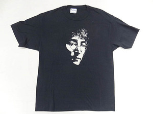 ビンテージ ジョンレノン ビートルズ 70S 80S USA製 サイズ XL コットン ポリ Tシャツ 黒 ブラック ミュージシャン 音楽 顔 プリント 眼鏡