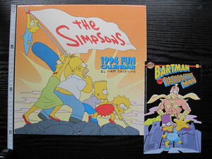 The Simpsons 1994 FAN CALENDAR by Matt Groening & BARTMAN COMIC BOOK アニメ ザ・シンプソンズ カレンダー バートマン アメコミ漫画付