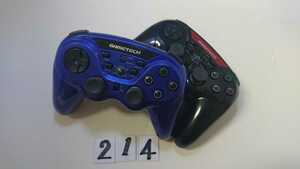 PS3 PlayStation ワイヤレス バトルパッド コントローラー GAME TECH 2個 セット KC-2649-A アクセサリー 周辺機器 中古 