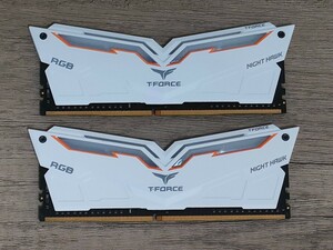 T-FORCE RGB NIGHT HAWK DDR4 3600 8GB×2枚 計16GB 【デスクトップ用メモリ】