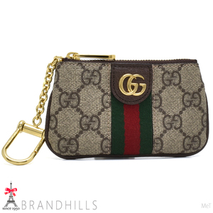 グッチ キーケース レディース オフディア GGスプリーム ベージュ エボニー コインケース 671722 GUCCI 未使用品