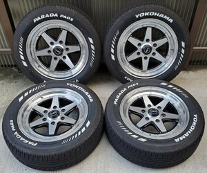 良品 FABULOUS ファブレス BARONE ヴァローネ XR-6 YOKOHAMA PARADA PA03 ヨコハマ パラダ 215/60R17 109/107 22年製 ハイエース