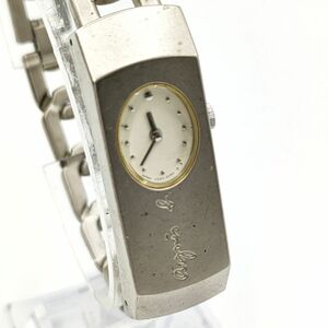 【電池切れ】agnes b.｜アニエスベー　バングルウォッチ　チェーンベルト　シルバー　クォーツ　腕時計　ケース幅：1.2　腕回り：15.7