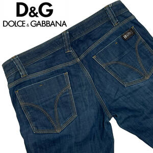 DOLCE&GABBANA ドルチェ＆ガッパーナ R50467　W33 (約88cm) メタル ロゴ D＆G デニムパンツ ジーンズ メンズ